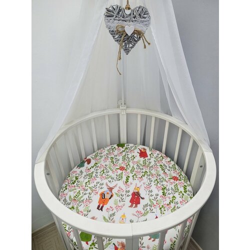 Простынь на круглый матрас 