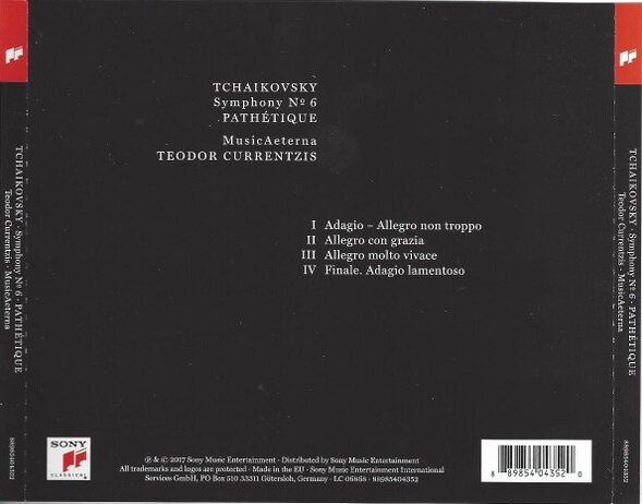 Teodor Currentzis - Tchaikovsky: Symphony No.6 CD Медиа - фото №2