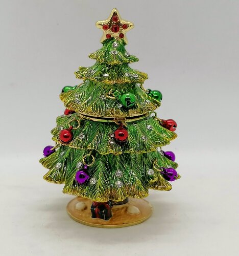 Изображение товара Шкатулка Фаберже "ёлка новогодняя малая, с шариками "