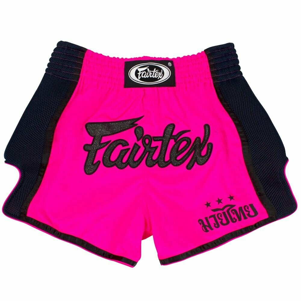 Трусы боксерские Fairtex Базовая коллекция, размер L, розовый/черный — фото 1