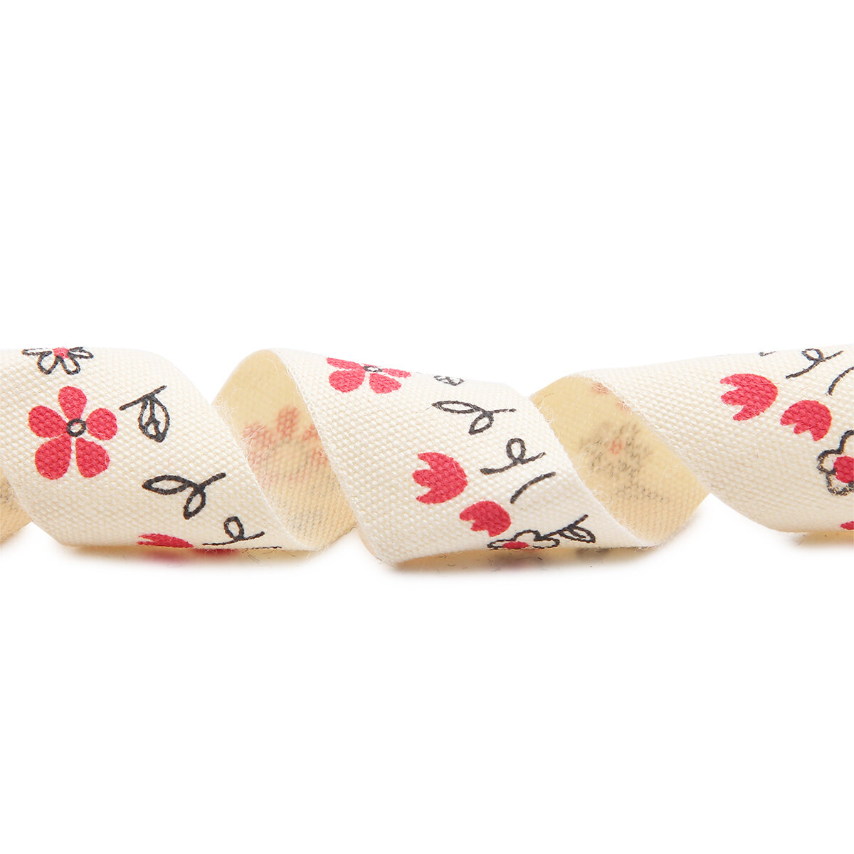 Лента декоративная для творчества Vintage Line 'Цветочки' 16мм*1м хлопок