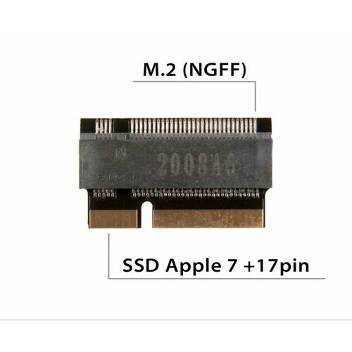 адаптер переходник для ssd msata на macbook pro 13 15 imac 21 5 27 mid 2012 early 2013 7 17 pin nfhk n 2012ma Переходник для SSD M.2 SATA для Apple MacBook Pro / iMac Mid 2012 Late 2012 Early 2013 / NFHK N-2012P