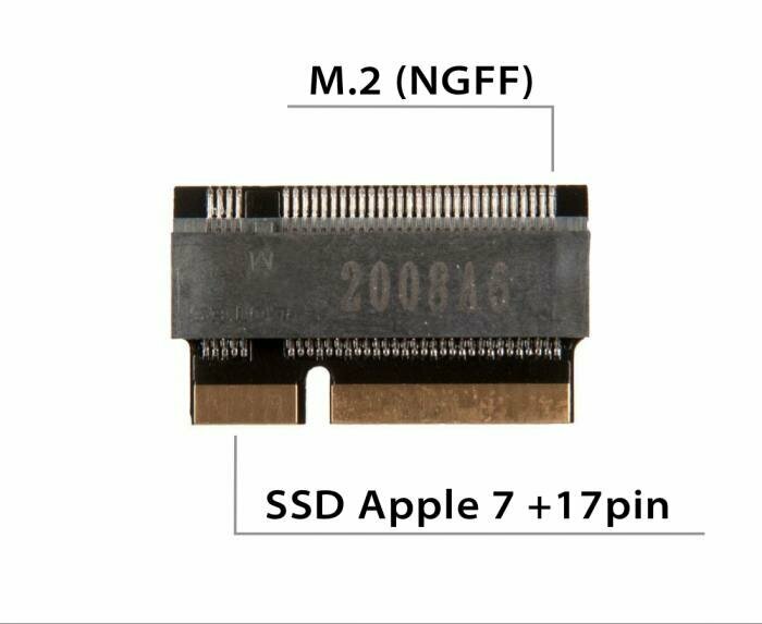 Переходник для SSD M.2 SATA для Apple MacBook Pro / iMac Mid 2012 Late 2012 Early 2013 / NFHK N-2012P