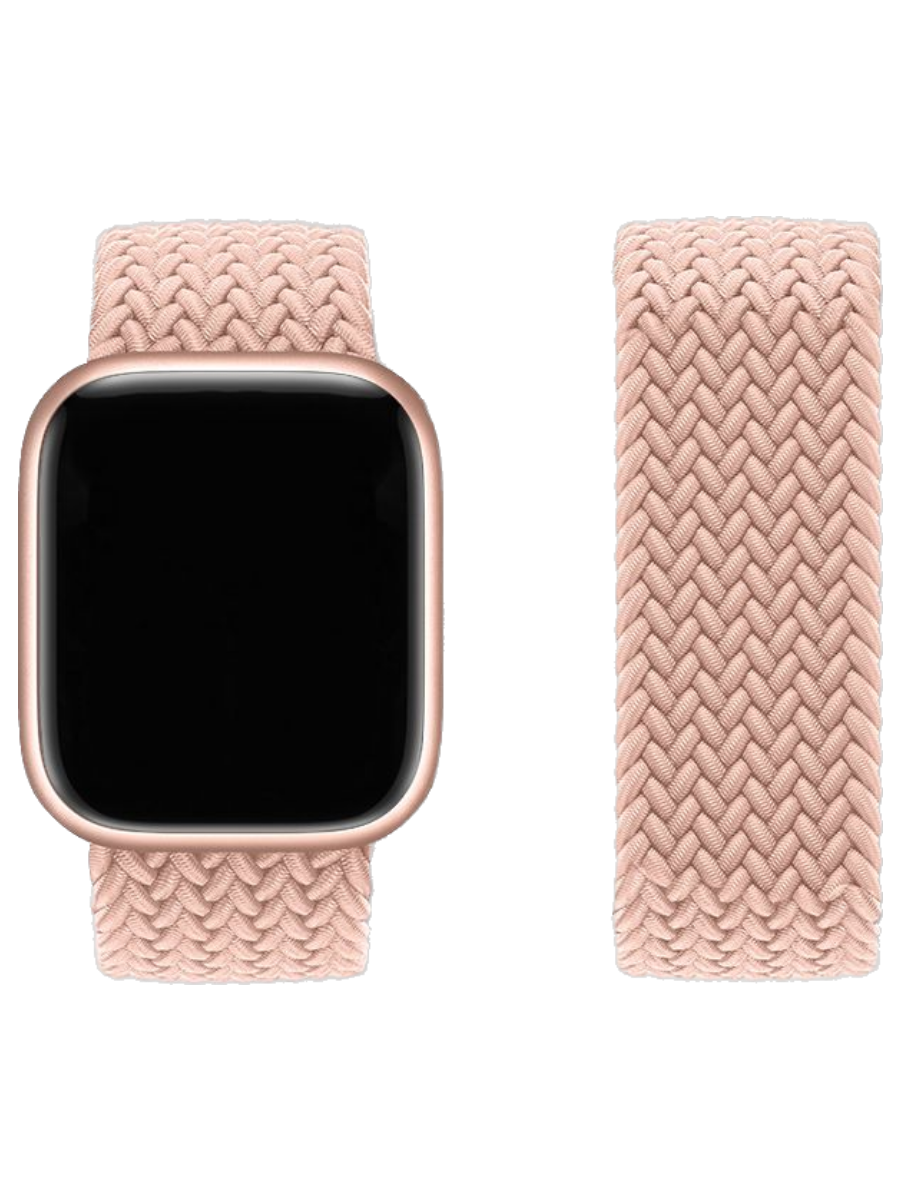 Нейлоновый браслет для Apple Watch 42 44 45 49 мм, XS 135 mm, светло-розовый