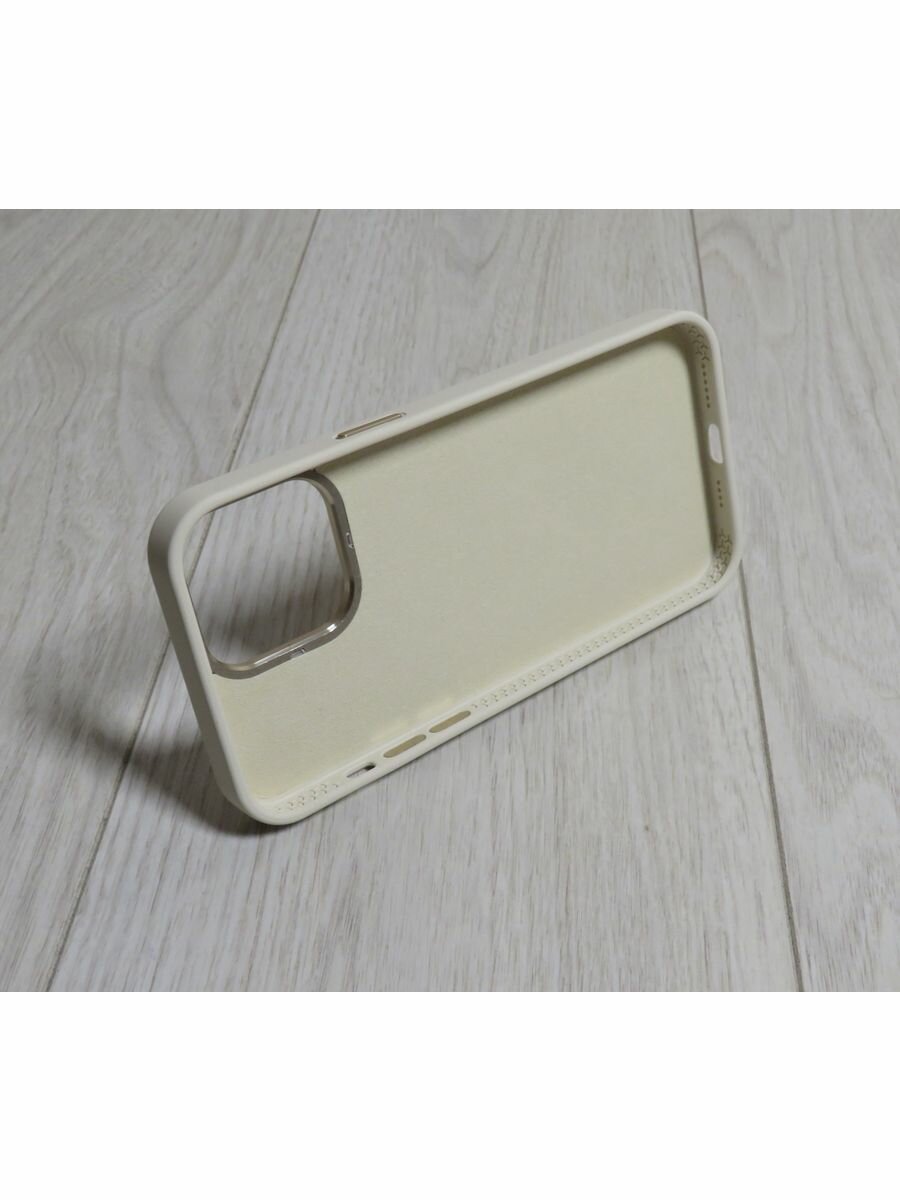 Чехол на iPhone 13 / MagSafe с кольцом подставкой, цвет молочный — фото 1