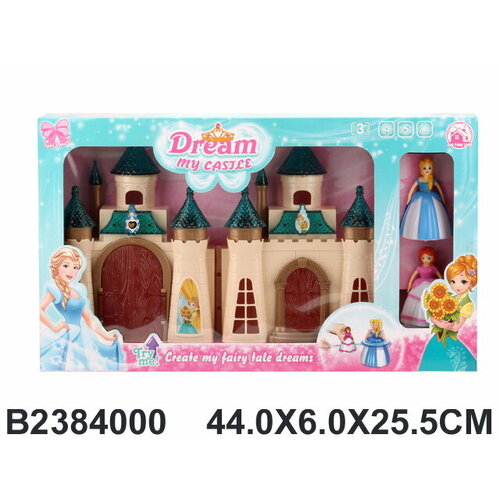 Замок для кукол, световые и звуковые эффекты WITHOUT 2384000 домик для кукол вилла мечты с мебелью и аксессуарами световые эффекты without 2378084