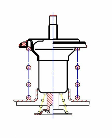 Термостат для автомобилей Приора-Калина (термоэлемент) (85°С) LT 01183 LUZAR