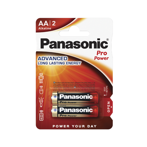 Батарейки Panasonic Pro Power AA щелочные 2 шт
