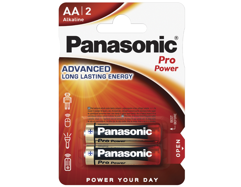 Батарейки Panasonic Pro Power AA щелочные 2 шт