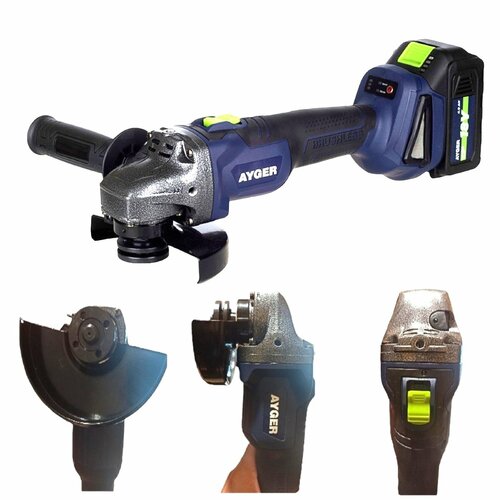 Аккумуляторная углошлифовальная машина болгарка AYGER AG18BL4 1595000₽