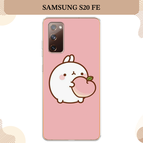 Силиконовый чехол Кролик с персиком на Samsung Galaxy S20 FE / Самсунг Галакси S20 FE пластиковый чехол кролик с персиком на samsung galaxy s20 самсунг галакси s20 плюс