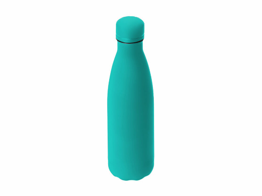 Вакуумная термобутылка «Актив Soft Touch», 500 мл, цвет бирюзовый - фотография № 1