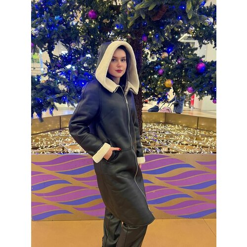 Дубленка , размер 46, черный