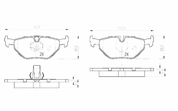 Zekkert Колодки тормозные задние для BMW 3 (E36 E46) 90- Z1 90- Z4 (E85 E86) 02- Rover 75 (RJ) 99- Saab 9-5