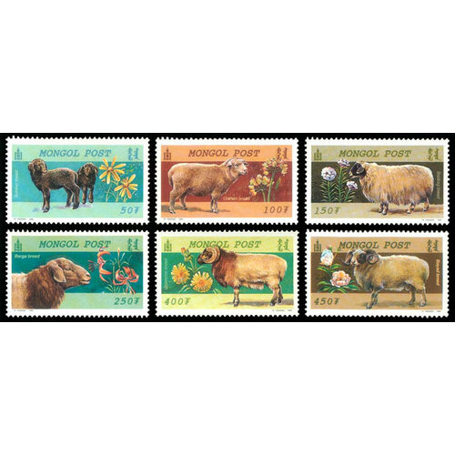 Почтовые марки Монголия 1999г. Овцы Овцы MNH почтовые марки монголия 1999г сокол птицы mnh
