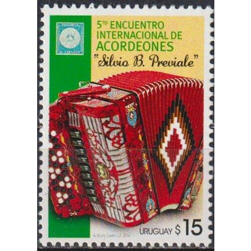 Почтовые марки Уругвай 2014г. 5-я международная встреча аккордеонистов Музыкальные инструменты MNH