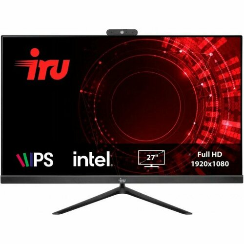 Моноблок IRU Office 27IH5P 27 Full HD i3 10105 37 8Gb SSD512Gb UHDG 630 Free DOS GbitEth WiFi BT 120W Cam черный 1920x1080 6215500₽
