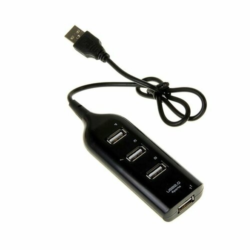 USB-разветвитель (HUB) LuazON HGH-63009, на 4 порта, микс (комплект из 10 шт)