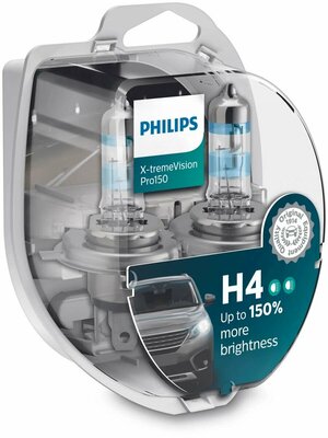 Галогенная лампа Philips H4 2шт QRподлинности 12342XVPS2