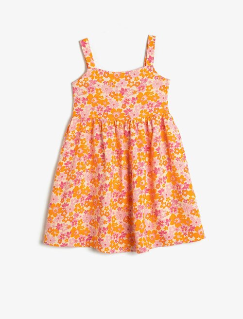 Платье KOTON, размер 7-8 лет, оранжевый