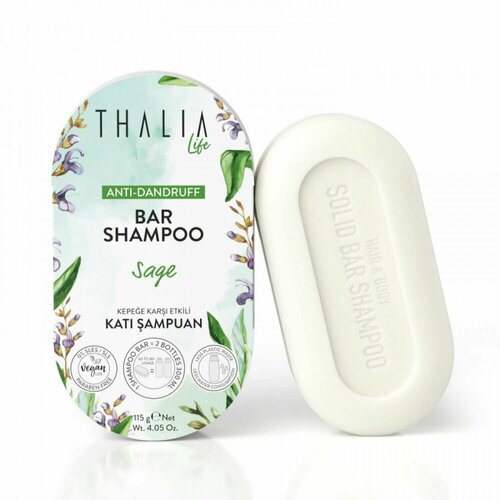 Твердый шампунь против перхоти / Thalia Natural Beauty Anti-Dandruff Bar Shampoo Sage