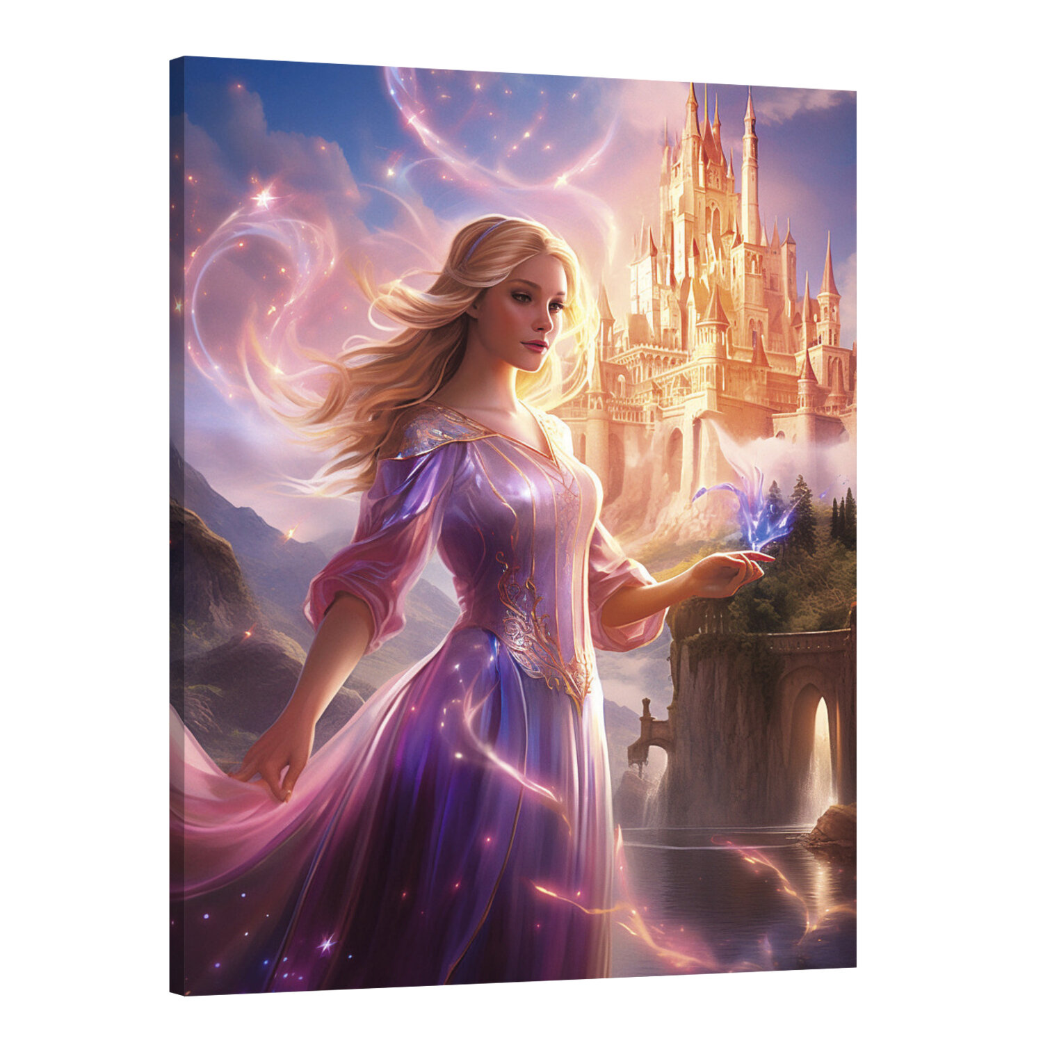 Интерьерная картина 50х70 "Принцесса с магическим кристаллом"