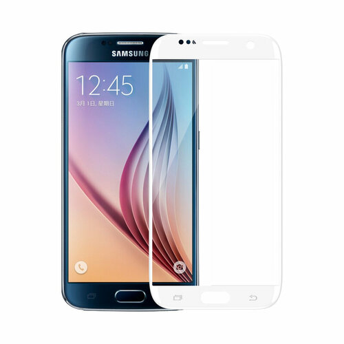 Защитное 5D стекло для Samsung Galaxy S6 Edge SM-G925F белое