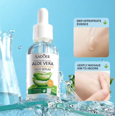 Сыворотка для лица с экстрактом алоэ вера для глубокого увлажнения Sadoer Aloe Vera 30 мл.