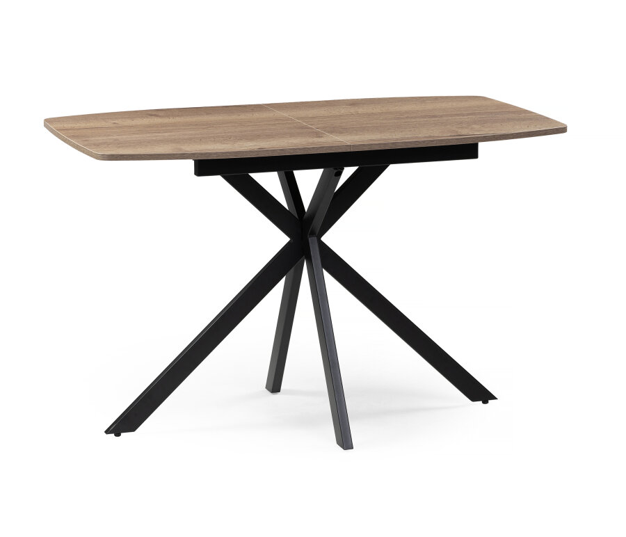 фото Деревянный стол Woodville Тамаса 120(150)х70х76 дуб галифакс табак / черный