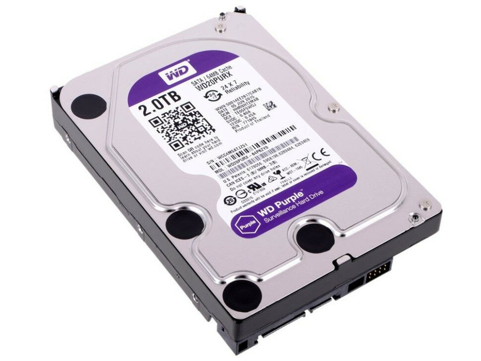 Жесткий диск WD Purple , 2ТБ, HDD, SATA III, 3.5" - фото №12
