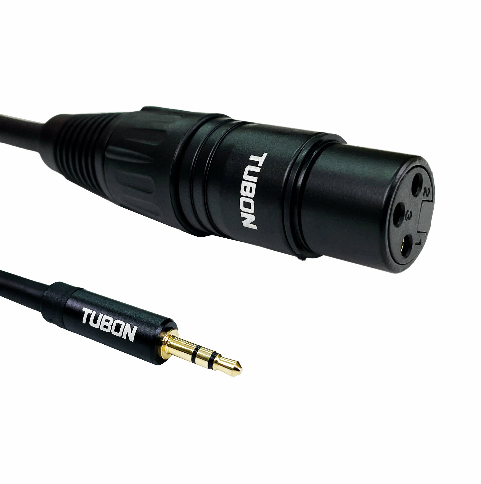Кабель TUBON Балансный Микрофонный межблочный XLR (F) Female - 3.5 мм mini jack (M) OD6.0 ПВХ XFMJ001 1м