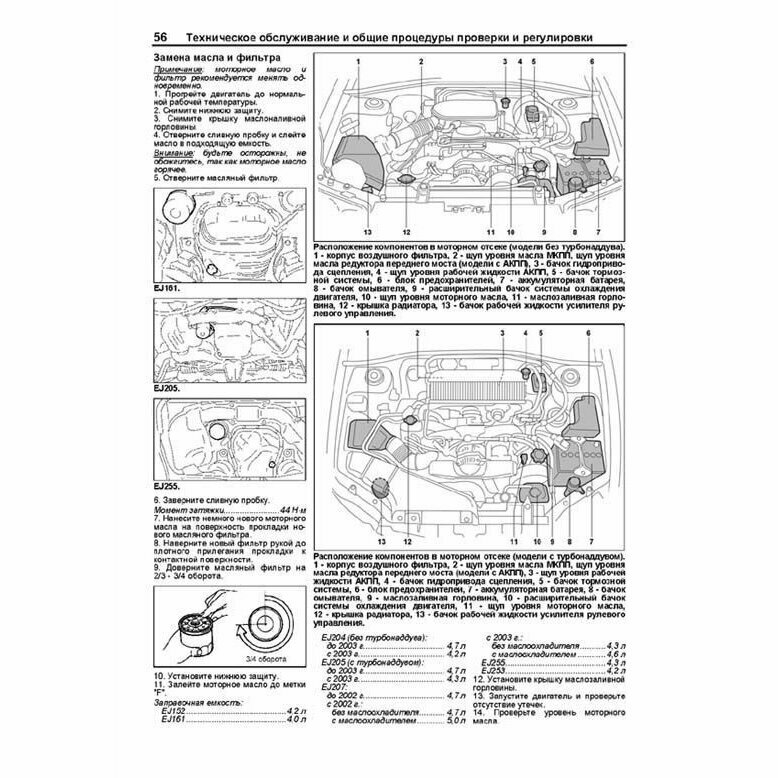 Subaru Impreza. Модели 2WD&4WD 2000-2007 гг. выпуска с двигателями 1,5 л. 1,6 л. 2,0 л. 2,5 л. 2,0 л. TURBO и 2,5 л. TURBO. Включая рестайлинг 2002 и 2005. Руководство по ремонту и техническому обслуж - фото №9