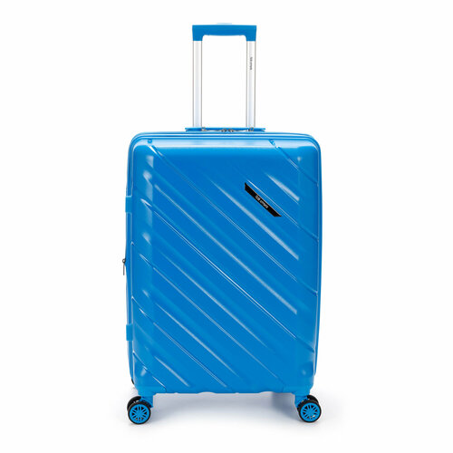 фото Чемодан torber t1908m-blue, 79 л, размер m, синий