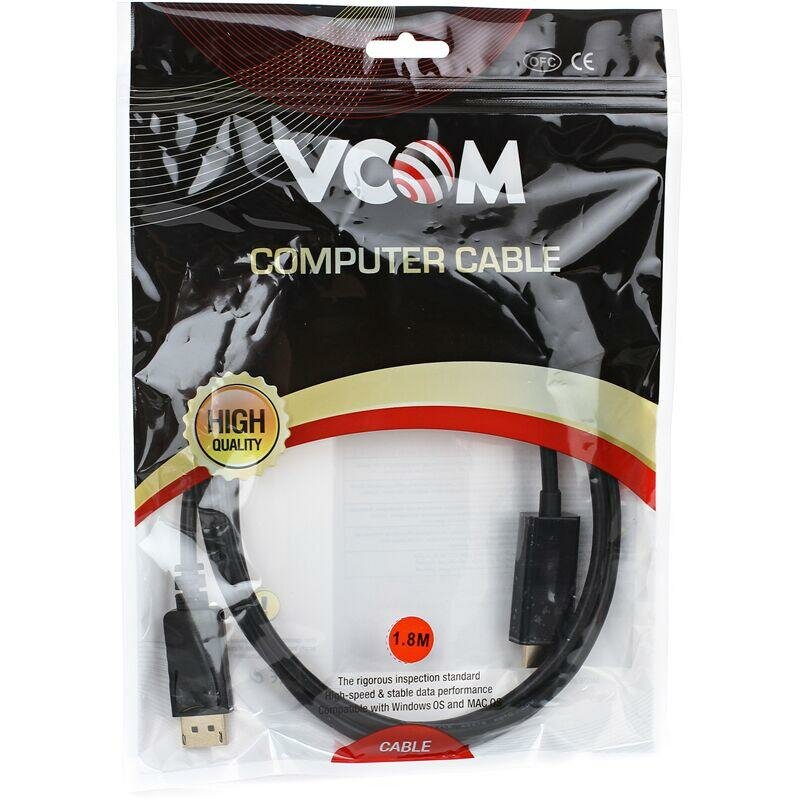 кабель DisplayPort M-HDMI M 1.8 метра Vcom - фото №10
