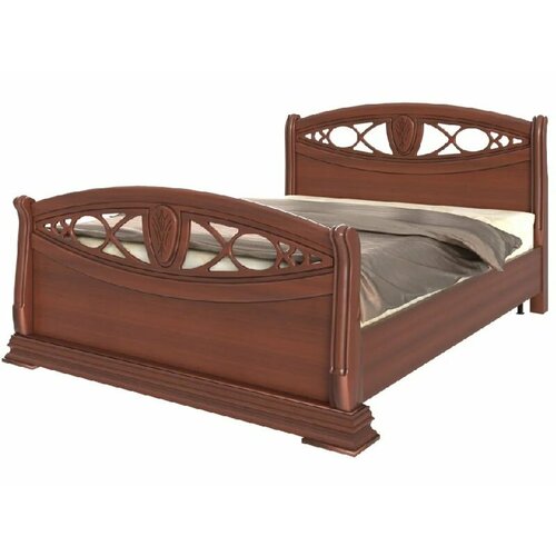 Кровать «Василиса» 120х200, высокое изножье Н, цвет махагон