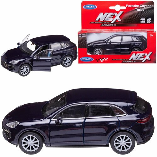 Машинка Welly 1:38 PORSCHE CAYENNE TURBO белая 43773W/черная welly 1 24 porsche 911 turbo 3 0 alloy luxury vehicle diecast pull back cars model toy collection xmas gift