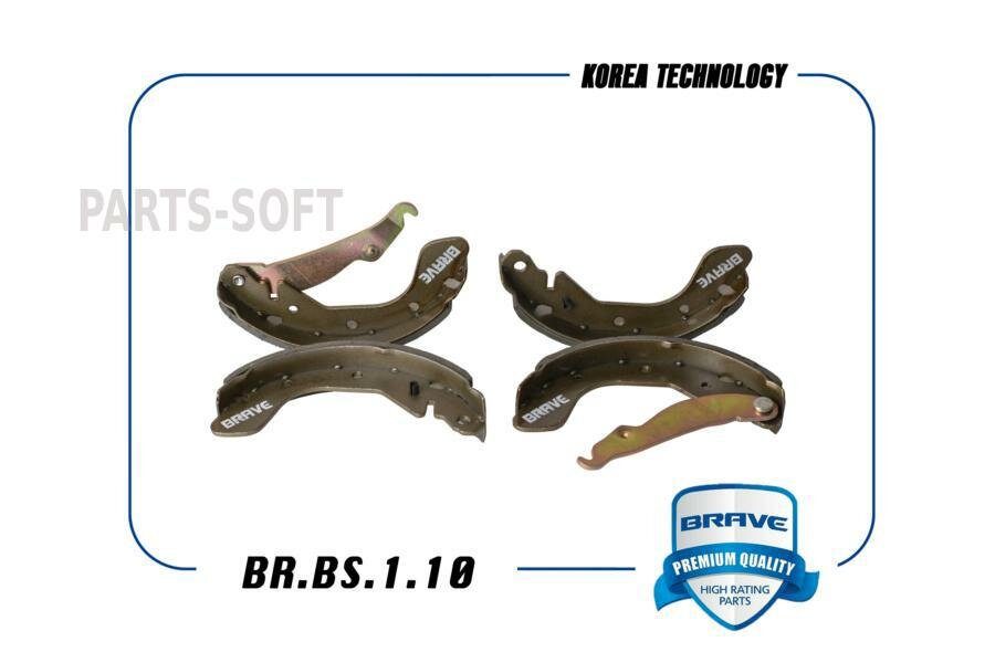 BRAVE BR. BS.1.10 Колодки задние Chevrolet Aveo T250, T300, Cobalt 11-, D14', с рыч BRAVE BR. BS.1.10