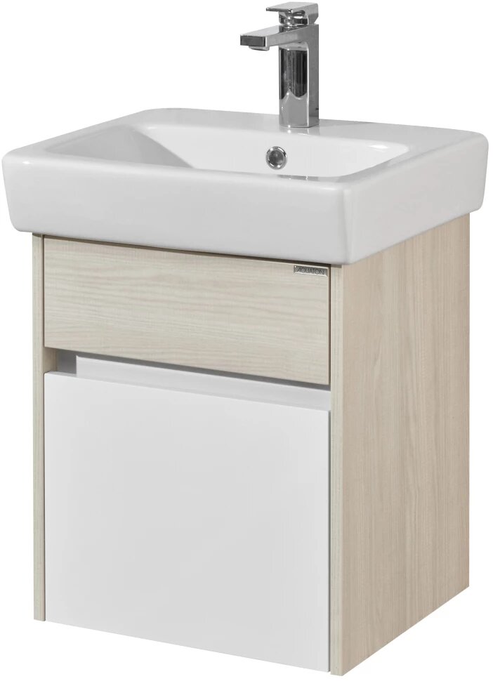 Тумба белый глянец/ясень фабрик 445 см Акватон Верди 1A195901VDAV0