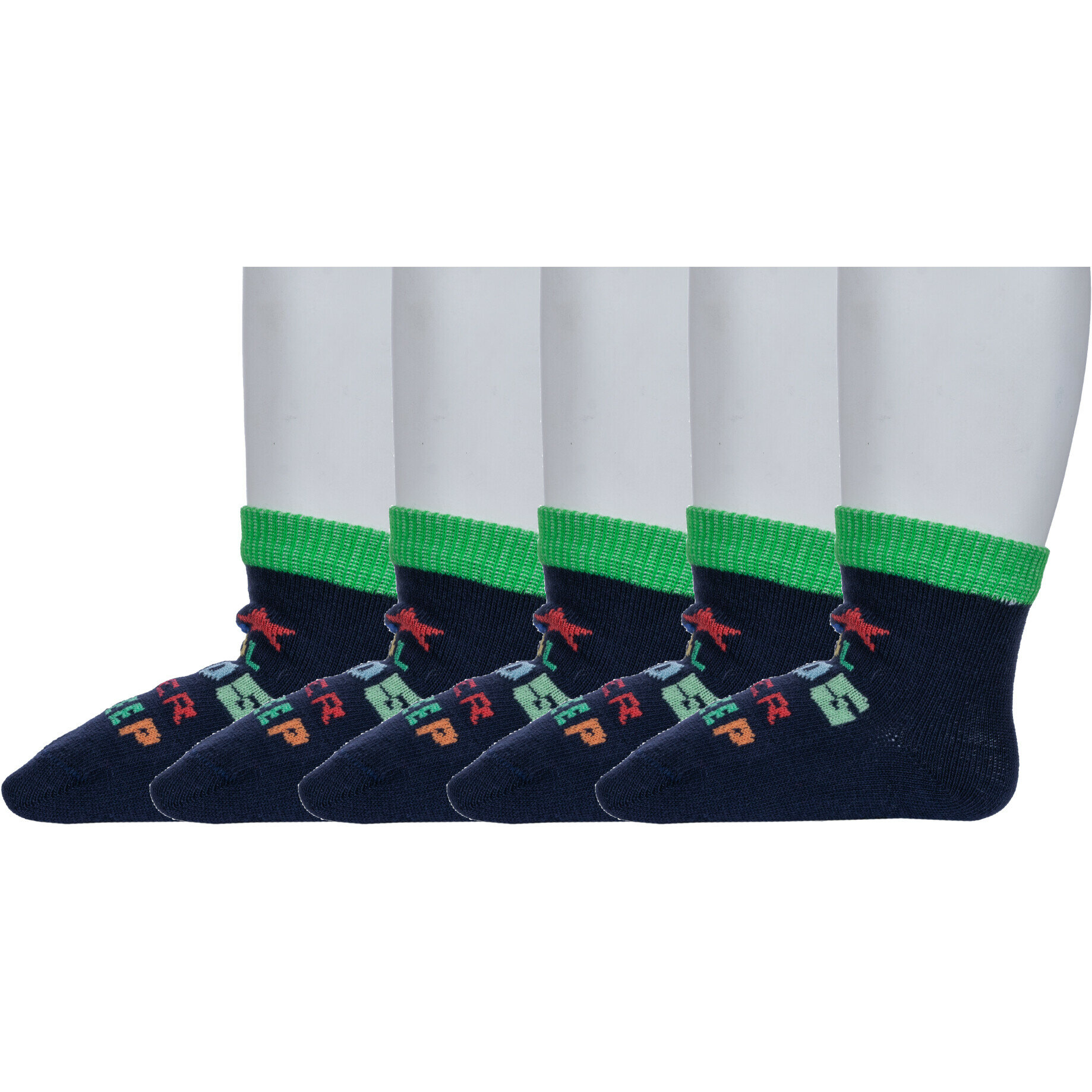 Комплект из 5 пар детских носков "Борисоглебский трикотаж" 5-8СМ1001/3-К размер 9-10