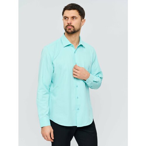 фото Рубашка bawer, размер 6xl, зеленый