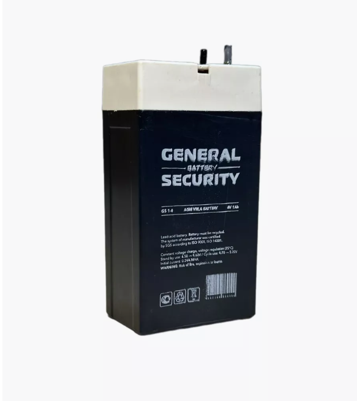 Свинцово-кислотный аккумулятор General Security GS 1-4 (4 В 1 Ач)