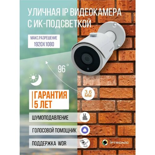 Уличная IP видеокамера IPTRONIC IPT-IPL1080BM (3, 6)P