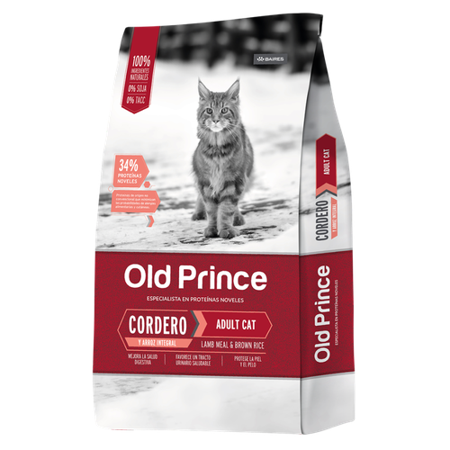 Old Prince сухой корм для взрослых кошек ягненок и бурый рис