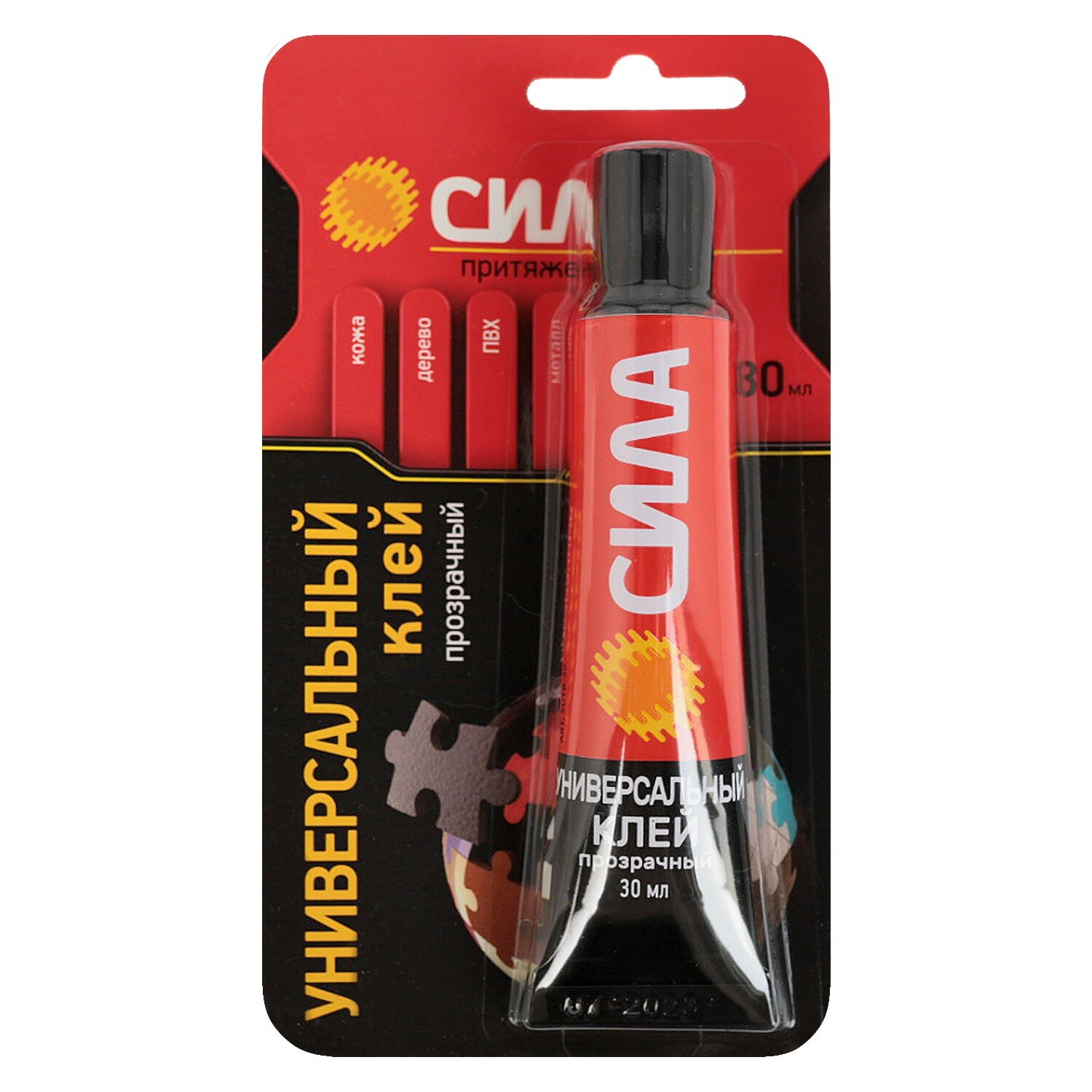 фото Клей универсальный Сила, прозрачный, 30 мл,