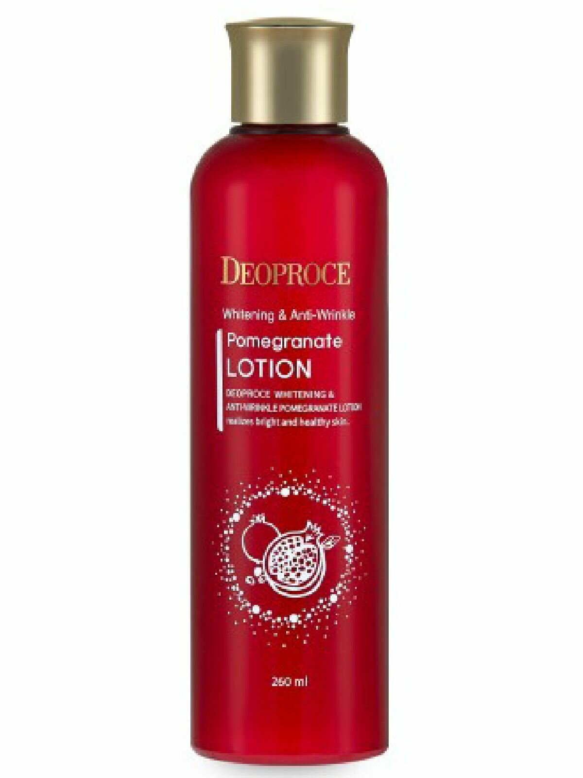 Лосьон для лица антивозрастной Deoproce Whitening And Anti-Wrinkle Pomegranate Lotion 260мл - фото №9