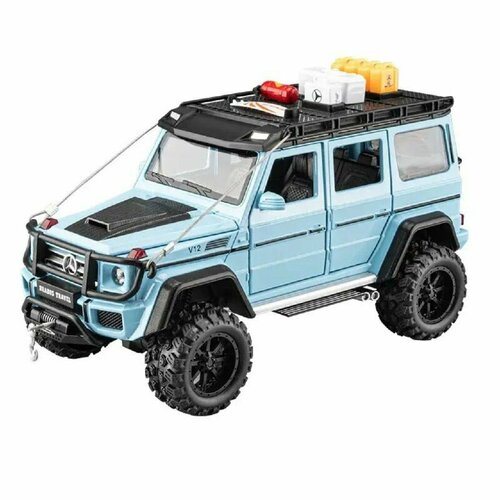 Коллекционная машинка игрушка металлическая Модель 1/24 Mercedes-Benz G550-4X4 с багажником масштабная модель Мерседес коллекционная машинка игрушка металлическая mercedes benz brabus с лебедкой масштабная модель 1 24 синяя