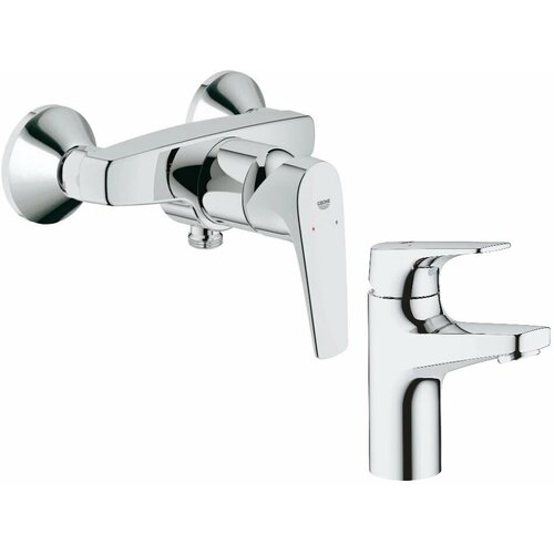 Комплект смесителей Grohe BauFlow 23755000 + 23752000 смеситель для раковины grohe bauflow 23752000 хром