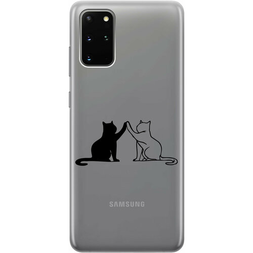 Силиконовый чехол на Samsung Galaxy S20+, Самсунг С20 Плюс с 3D принтом Cats прозрачный чехол книжка на samsung galaxy s20 самсунг с20 с 3d принтом cats w черный