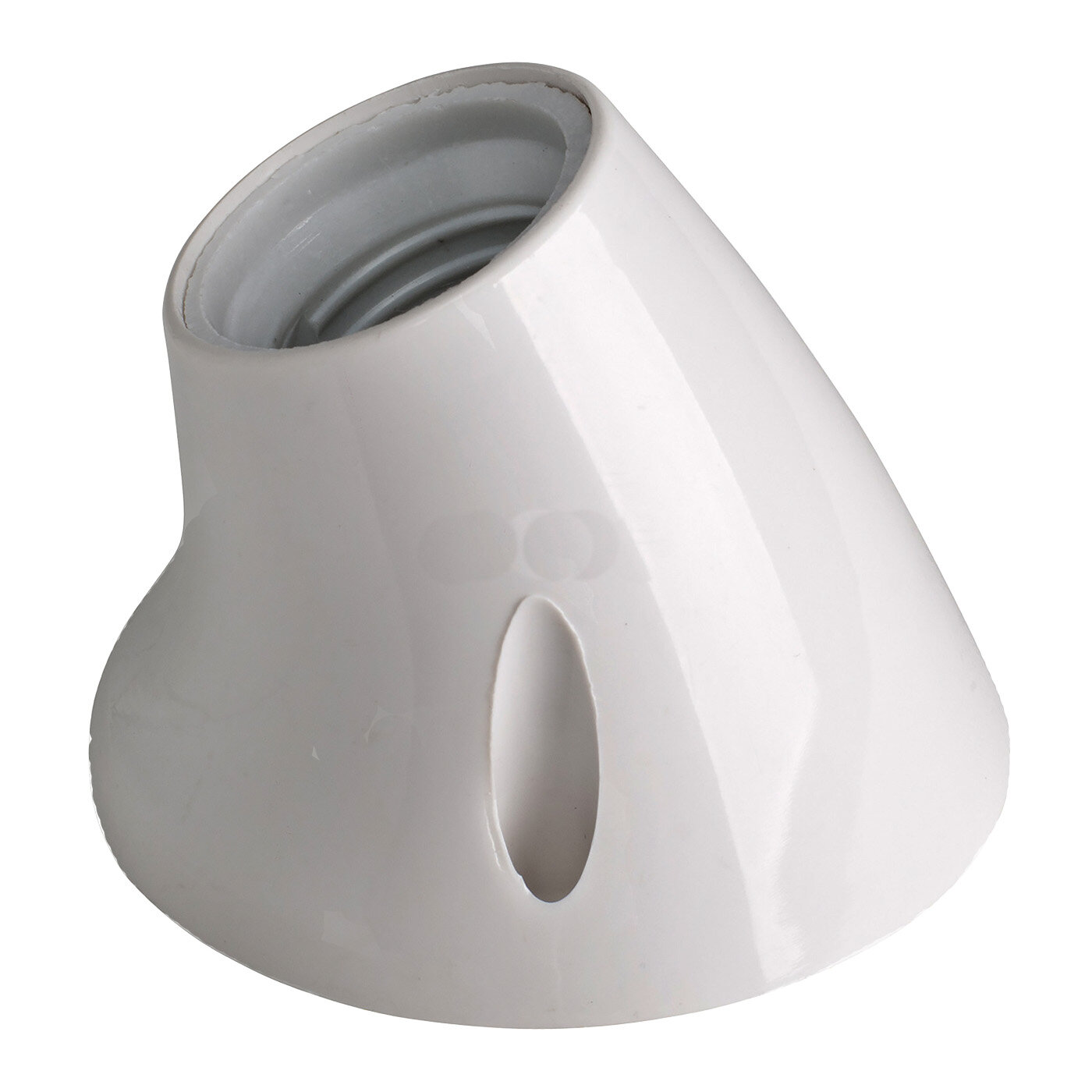 фото Патрон-стойка наклонный Е27, цвет белый