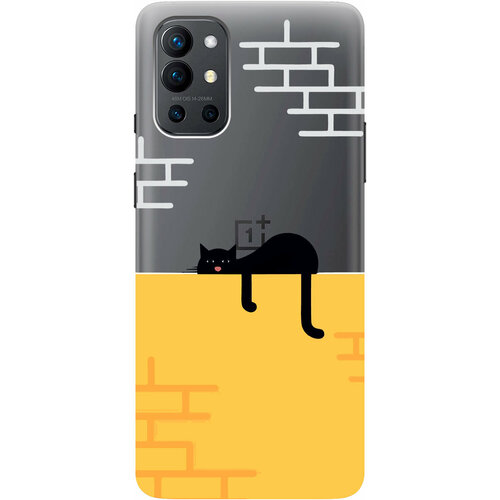 Силиконовый чехол на OnePlus 9R / ВанПлюс 9Р с 3D принтом Lazy Cat прозрачный силиконовый чехол на oneplus 9 ванплюс 9 с 3d принтом lazy cat прозрачный